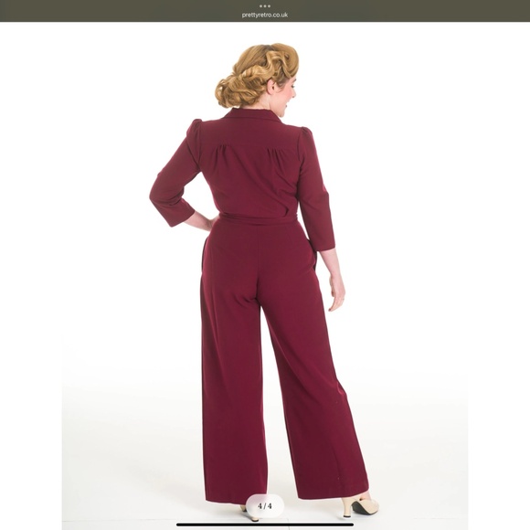 Pretty retro burgundy the pretty jumpsuit - Picture 4 of 5